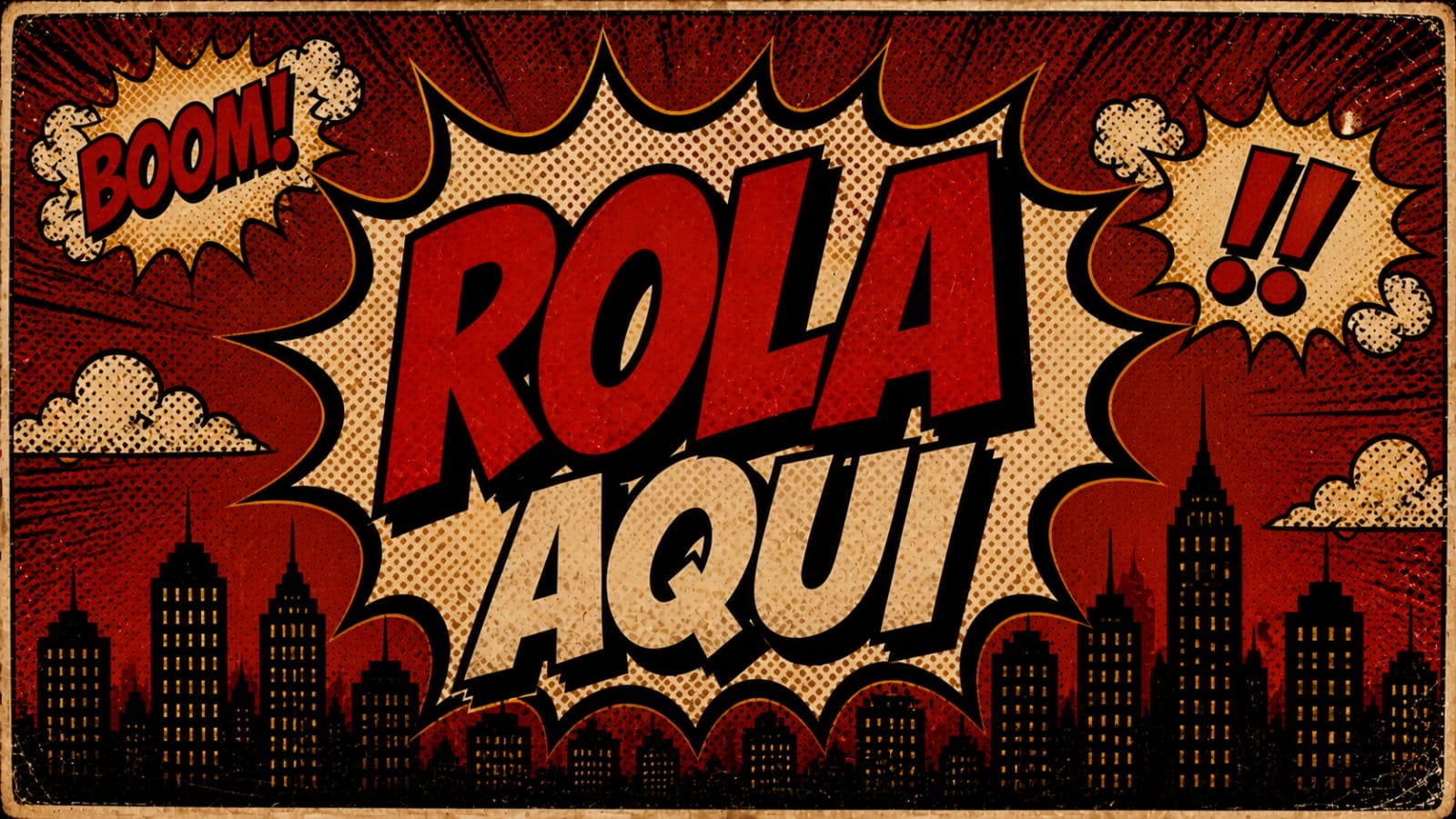 Rola aqui em estilo quadrinho